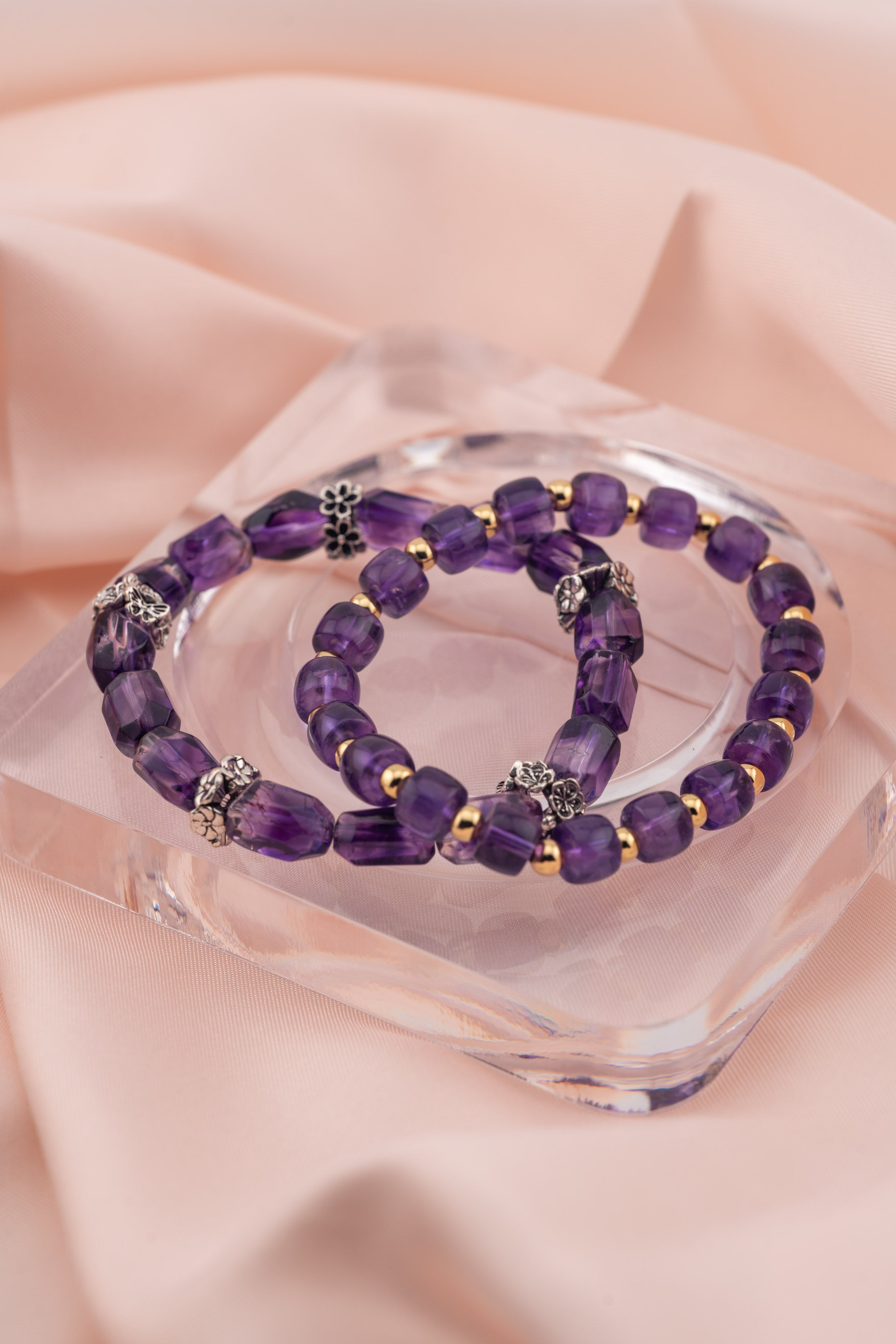 Purple Super 7 Freeform Bracelet
