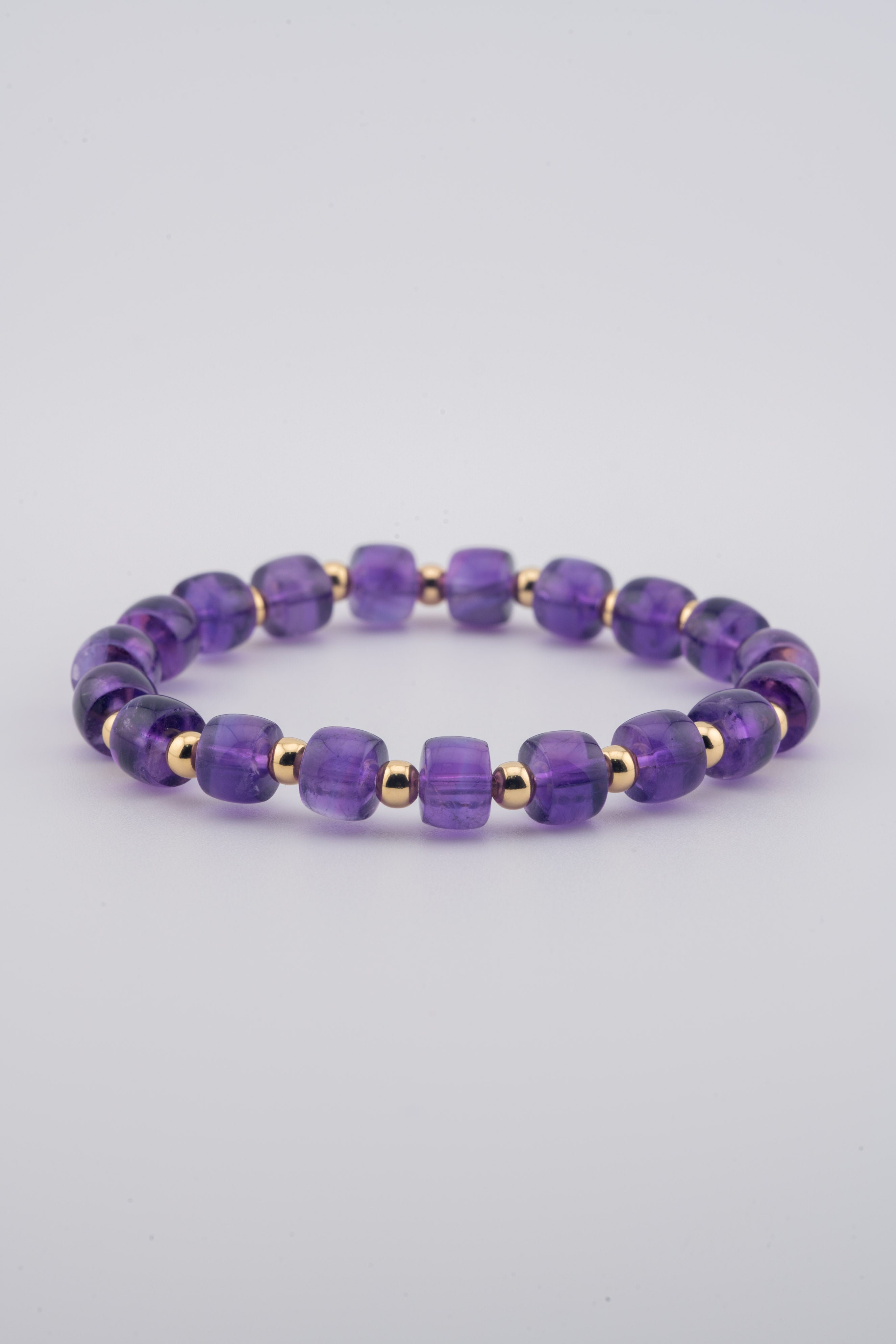 Amethyst Barrel Bracelet