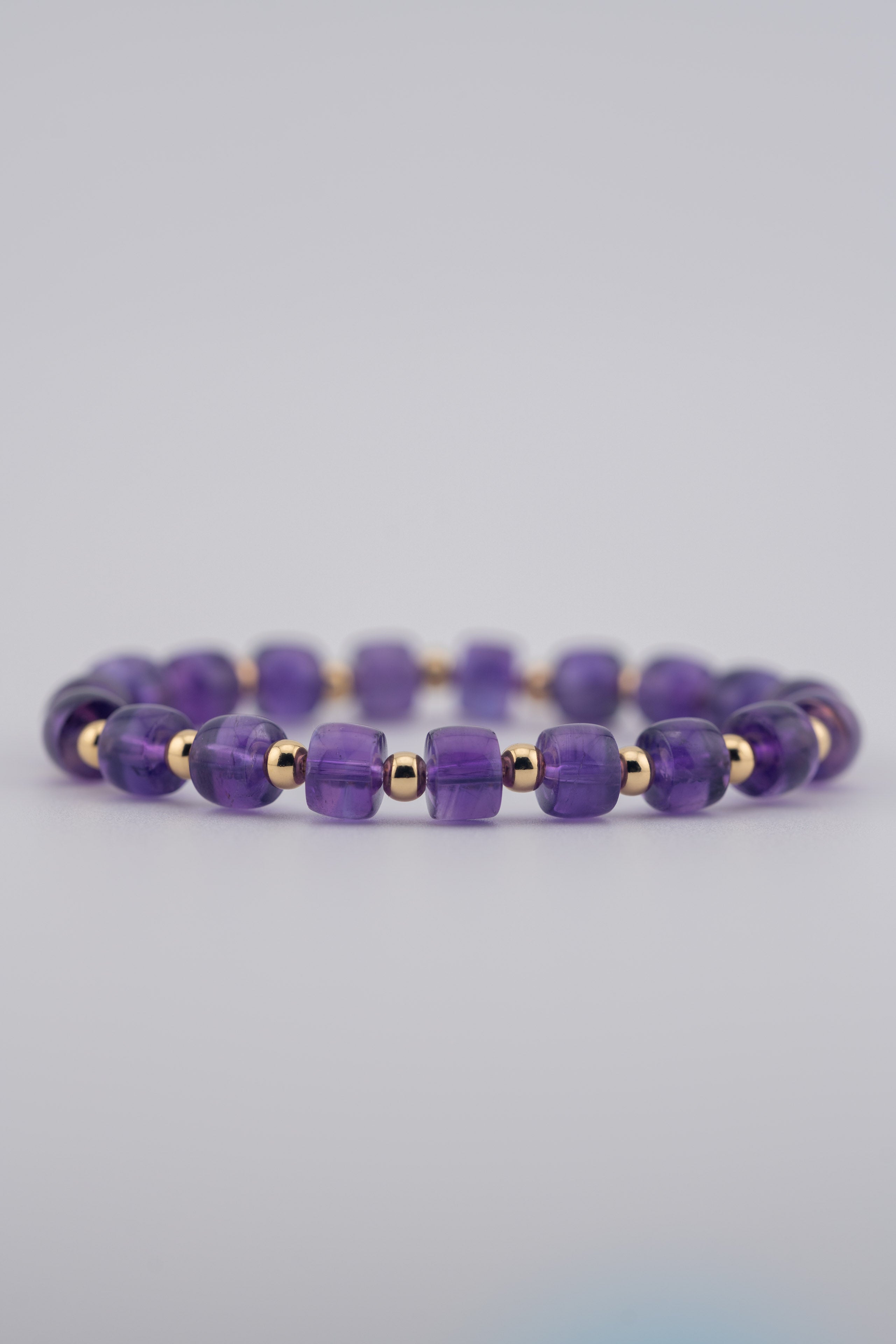 Amethyst Barrel Bracelet