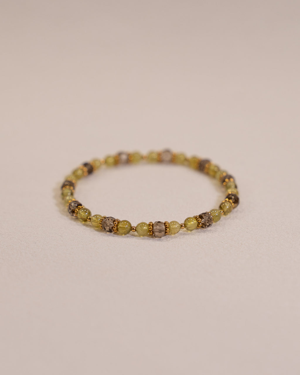 Olive - Tsavorite Garnet, Smoky Quartz (Elastic)