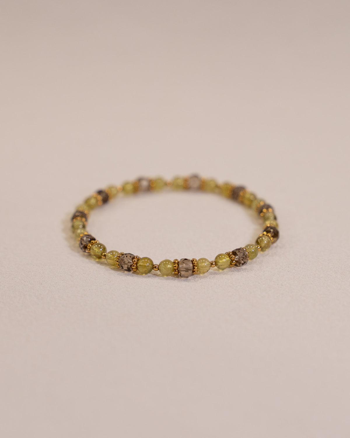 Olive - Tsavorite Garnet, Smoky Quartz (Elastic)