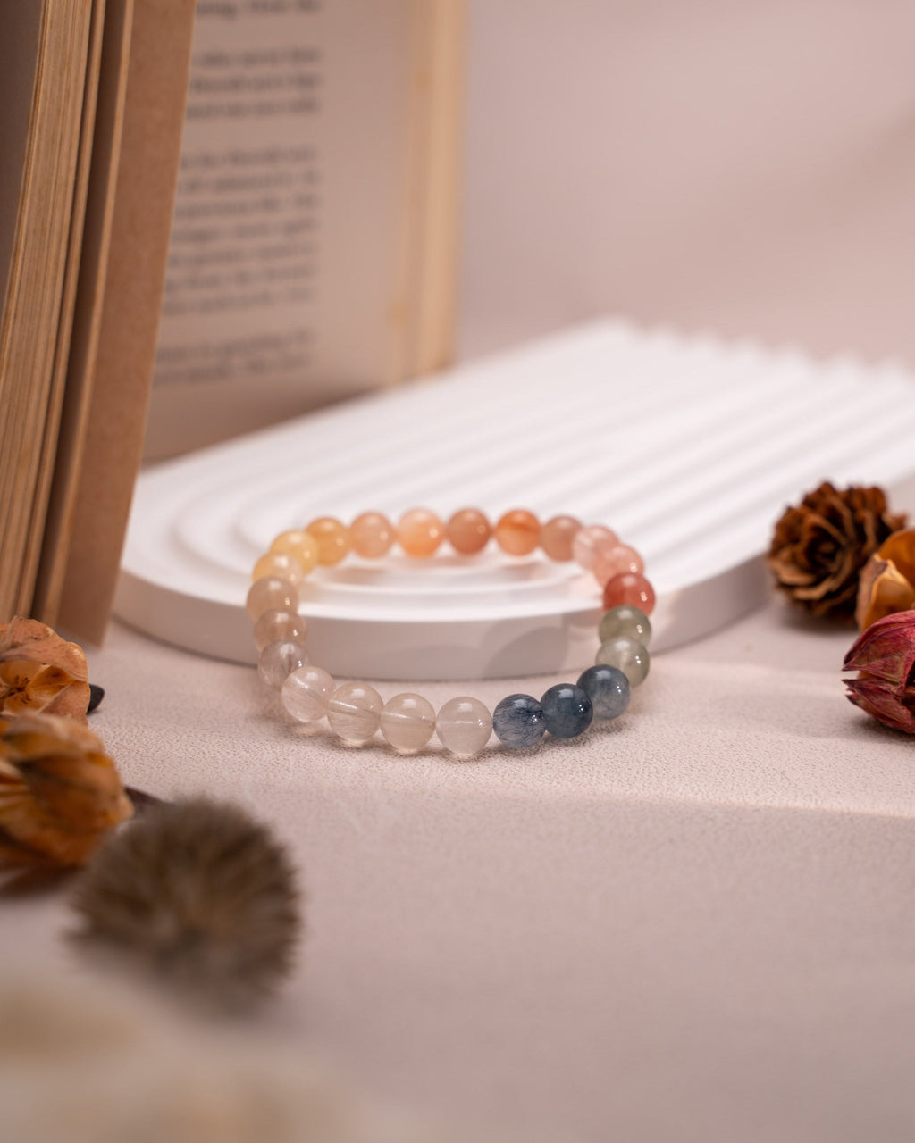 Color Matched Candy Rabbit Hair Mood Crystal