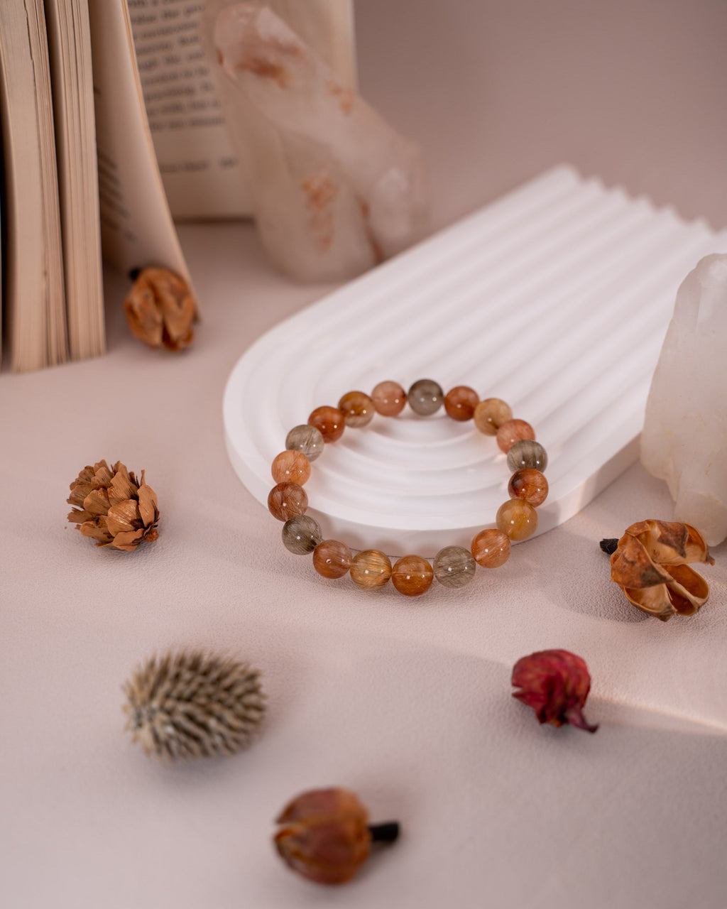 High Grade Colorful Full Rutilated Quartz Mood Crystal