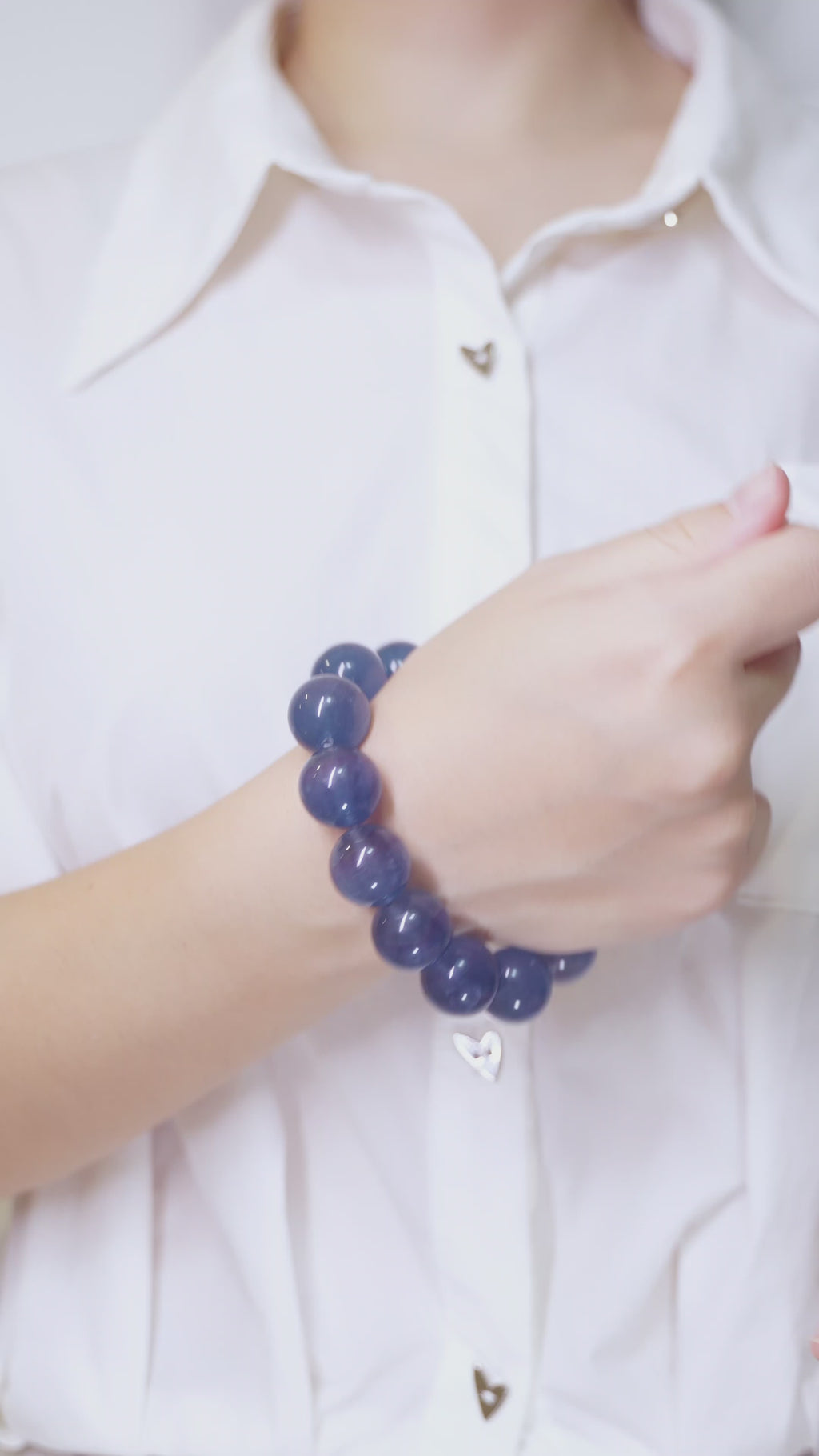 Purple Blue Bi-color Fluorite with Pyrite Inclusion