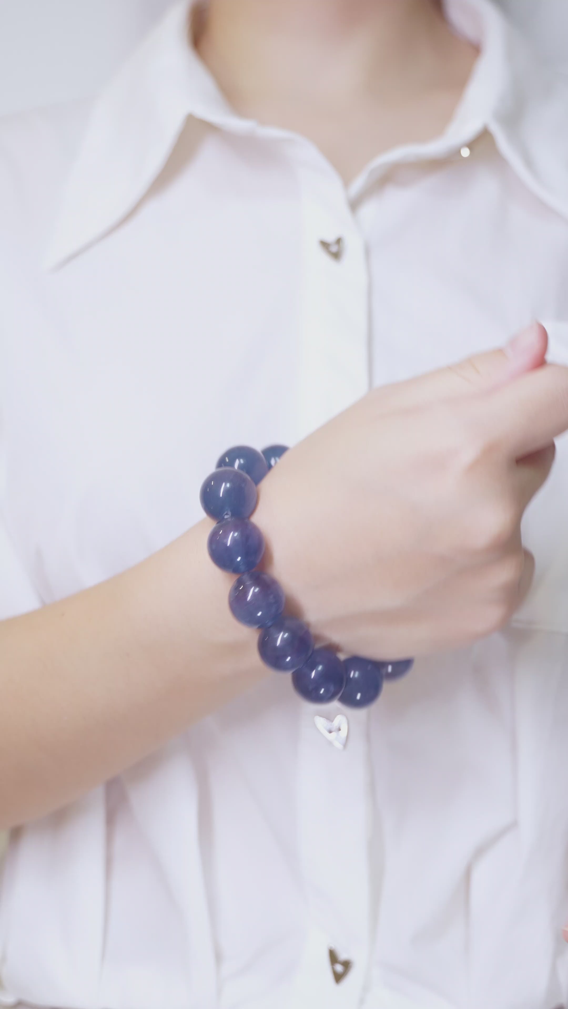 Purple Blue Bi-color Fluorite with Pyrite Inclusion